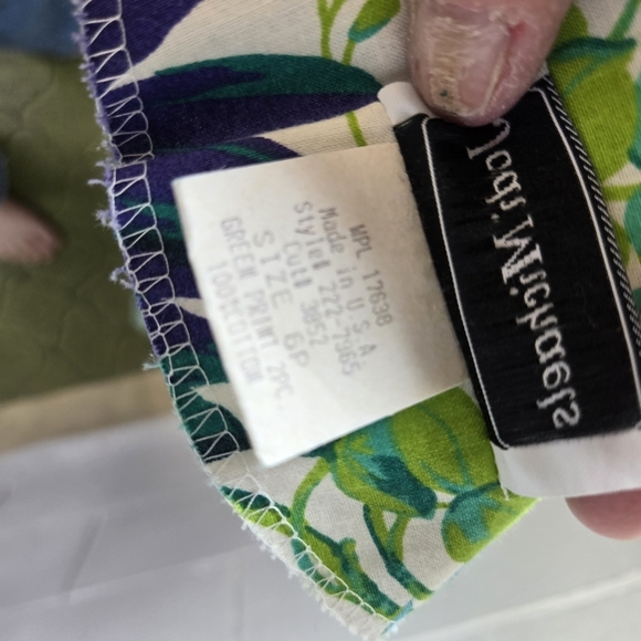 Vtg 80s Jodi Michaels Green Floral Jacket Skirt Set - Picture 4 of 10